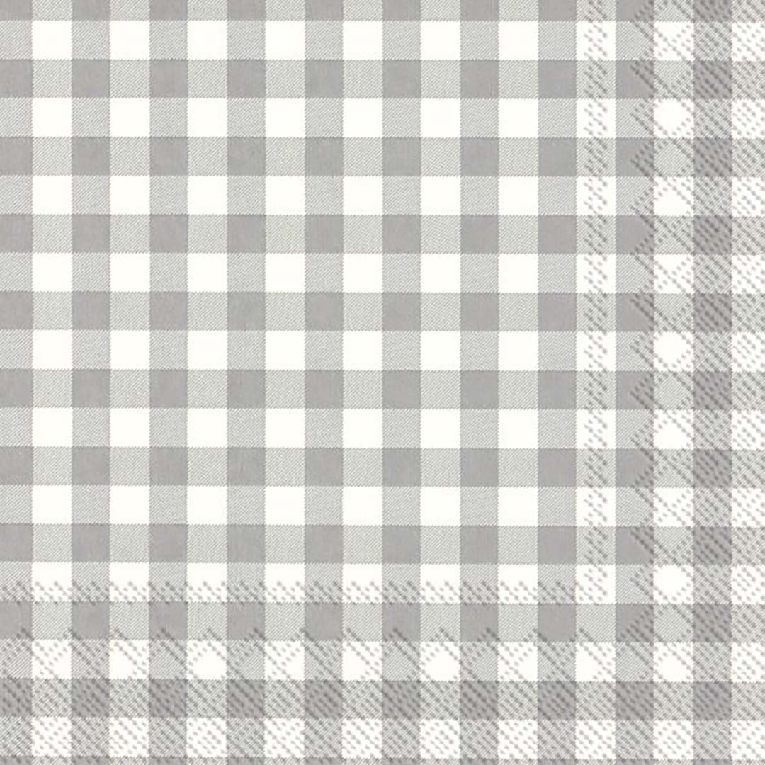 Taverna Gri Ekose Yemek Peçetesi