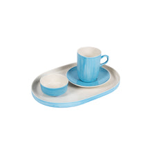 Görseli Galeri görüntüleyiciye yükleyin, Turkuaz Oval Seramik Tepsi