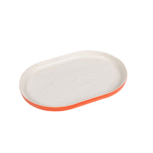 Görseli Galeri görüntüleyiciye yükleyin, Luxuria Turuncu Oval Seramik Tepsi