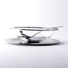 Görseli Galeri görüntüleyiciye yükleyin, Gümüş Kaşıklı Tabaklı Yuvarlak Sosluk