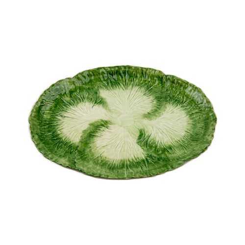Luxuria Yeşil Yapraklı Oval Servis