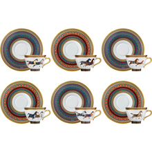 Görseli Galeri görüntüleyiciye yükleyin, Hermès Cheval D'orient Çay Fincanı ve Tabağı Seti