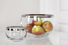 Görseli Galeri görüntüleyiciye yükleyin, Luxuria Şeffaf Gümüş Kenarlı Dekoratif Kase