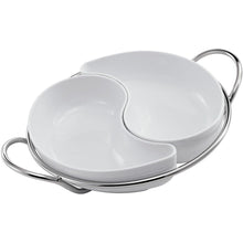 Görseli Galeri görüntüleyiciye yükleyin, Zanetto Binario Yuvarlak Porselen 2'li Servis