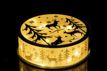 Görseli Galeri görüntüleyiciye yükleyin, Luxuria Kar Desenli Işıklı Gümüş Masa Ortası