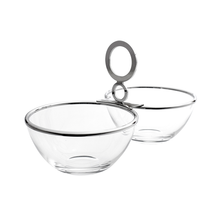 Görseli Galeri görüntüleyiciye yükleyin, Riva Venezia 2'li Cam Gümüş Çerezlik