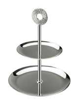 Görseli Galeri görüntüleyiciye yükleyin, Cometa Gümüş İki Katlı Servis Tabağı