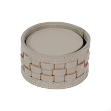 Görseli Galeri görüntüleyiciye yükleyin, Gri Deri Kutulu 10'Lu Bardak Altı Seti