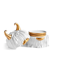 Görseli Galeri görüntüleyiciye yükleyin, Haas Lynda Beyaz Altın 4'lü Bardak Altlığı