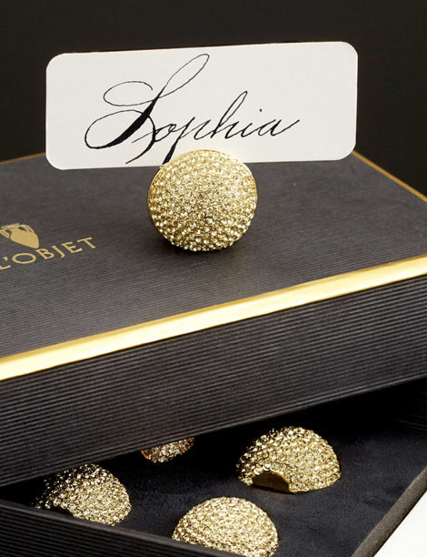 L'objet Pave Gold 6'lı Masa Yer Kartı Tutacakları