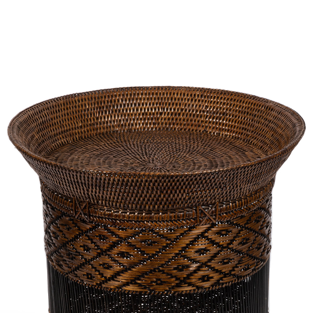 Rattan Silindir Sehpa