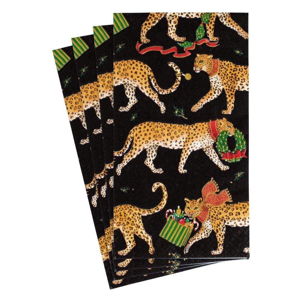 Yılbaşı Temalı Leopar Desenli Dikdörtgen Peçete