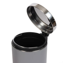 Görseli Galeri görüntüleyiciye yükleyin, Bino Koyu Gri Pedallı Deri Çöp Kutusu