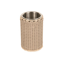 Görseli Galeri görüntüleyiciye yükleyin, Vizon Deri Rattan Örgü Şişe Soğutucu