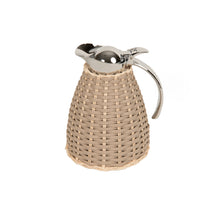 Görseli Galeri görüntüleyiciye yükleyin, Vizon Deri Rattan Örgü Termos 1 Lt