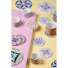 Görseli Galeri görüntüleyiciye yükleyin, Infinito Mavi Çiçekli Çok Renkli Bardak Altlığı