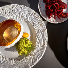 Görseli Galeri görüntüleyiciye yükleyin, Haas Mojave Beyaz ve Altın Supla Tabak