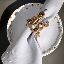 Görseli Galeri görüntüleyiciye yükleyin, Haas Mojave Beyaz ve Altın Porselen Tatlı Tabağı