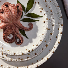 Görseli Galeri görüntüleyiciye yükleyin, Haas Mojave Beyaz ve Altın Porselen Yemek Tabağı