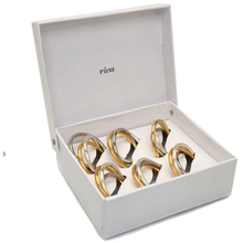 Görseli Galeri görüntüleyiciye yükleyin, Riva Üç Renkli Peçete Halkası 6'lı Set