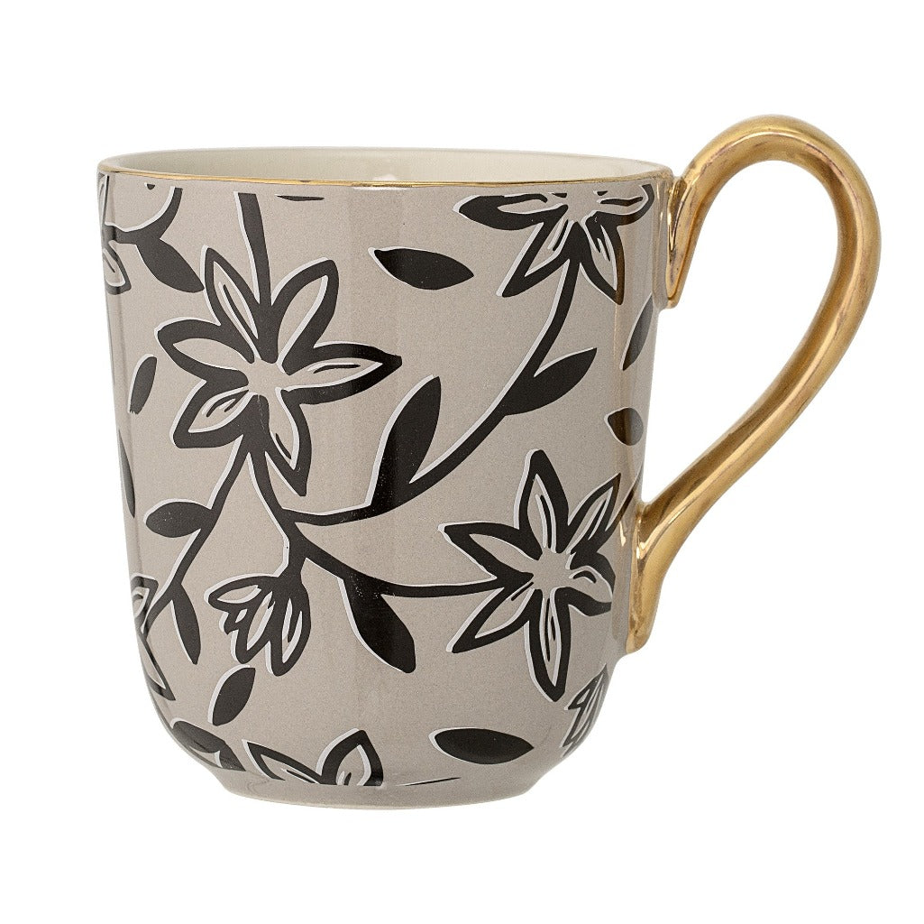 Luxuria Çiçek Desenli Kahve ve Çay Kupası 10 cm