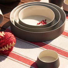 Görseli Galeri görüntüleyiciye yükleyin, Esma Dereboy Silindir Büyük Kase Taş Ve Fildişi Parlak