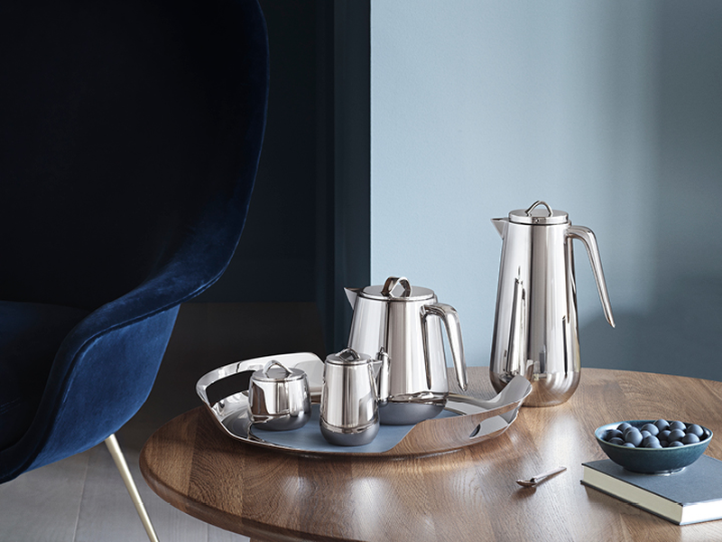 Georg Jensen Helix Aynalı Cilalı Paslanmaz Tepsi