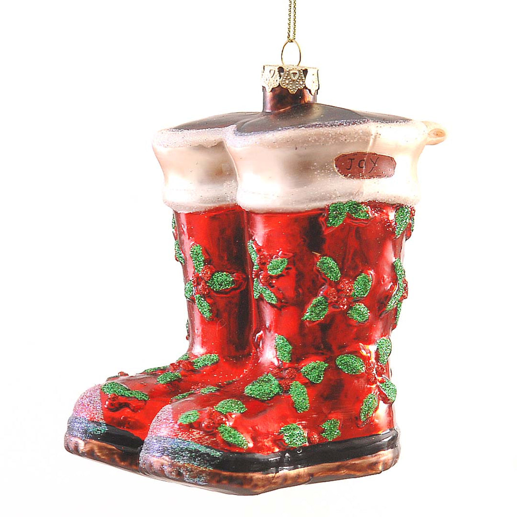 Kırmızı ve Yeşil Çizme Ağaç Süsü