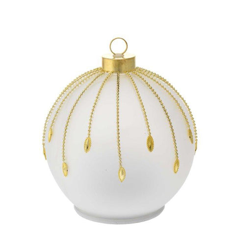 Beyaz Gold Taşlı Dönen Top