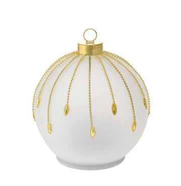 Beyaz Gold Taşlı Dönen Top