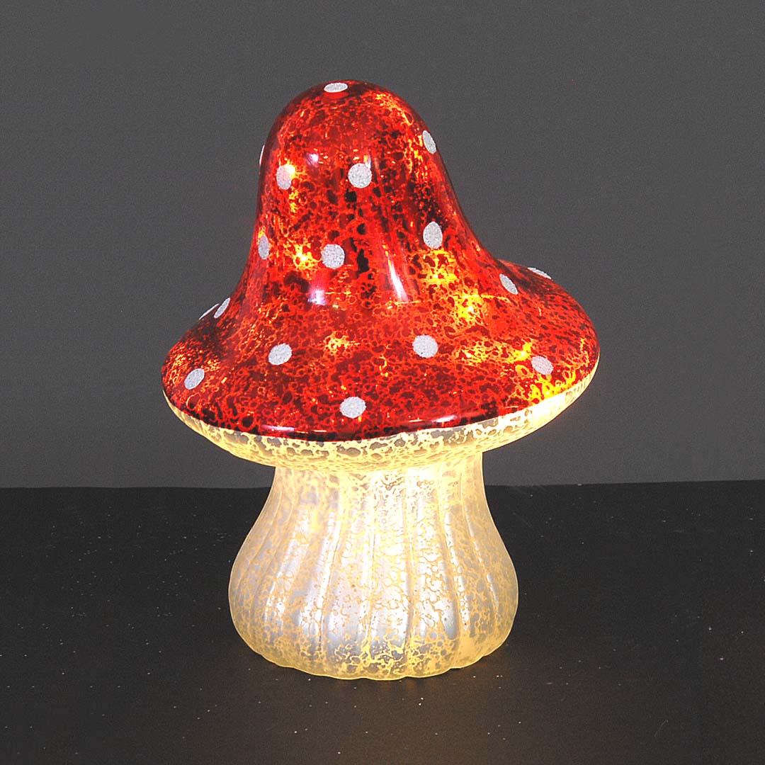 Işıklı Mantar Yılbaşı Süsü 15 Cm