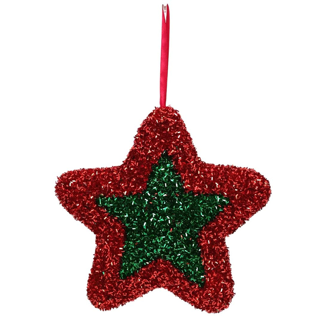Kırmızı Yeşil Yıldız Süs