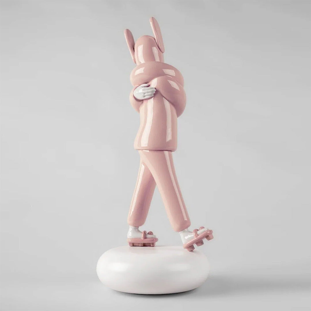 Kucaklaşma Pembe Heykel V3