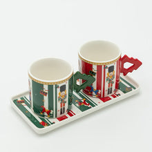 Görseli Galeri görüntüleyiciye yükleyin, Kurşun Askerli 2'Li Espresso Fincan Seti Ve Tepsisi
