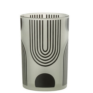 Art Deco Desenli Beyaz Mumluk