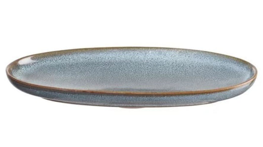 Açık Mavi Oval Aperatif Tabağı