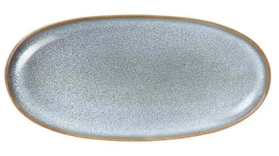Açık Mavi Oval Aperatif Tabağı