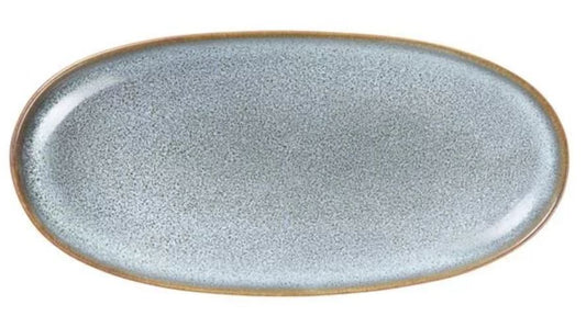 Açık Mavi Oval Aperatif Tabağı