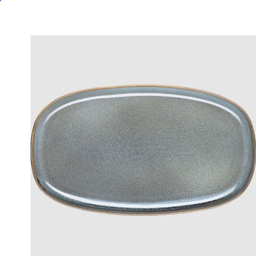 Açık Mavi Oval Servis Tabağı