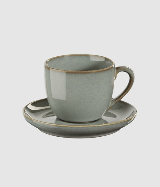 Açık Yeşil Espresso Fincanı ve Tabağı