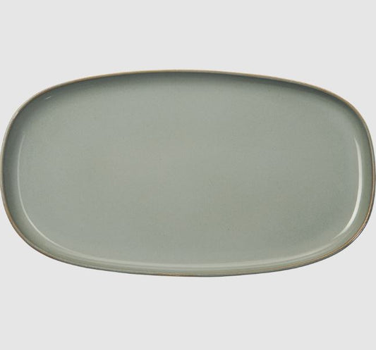 Açık Yeşil Oval Servis Tabağı