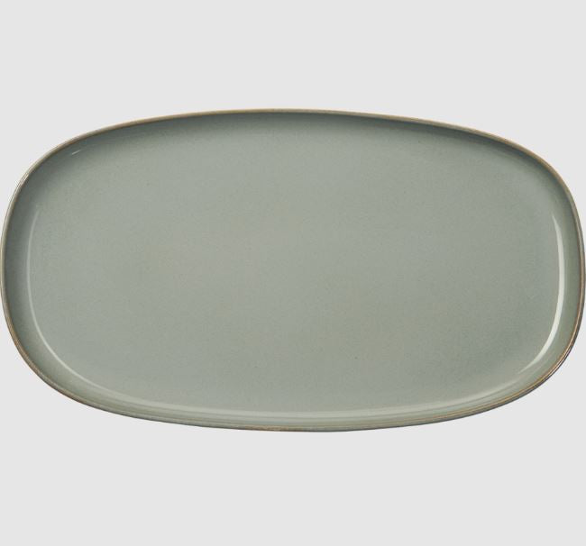 Açık Yeşil Oval Servis Tabağı