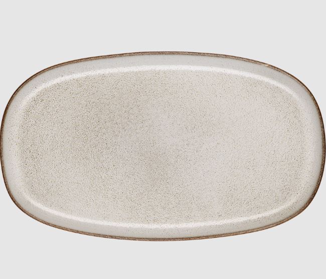 Kum Rengi Oval Servis Tabağı 31x18 cm