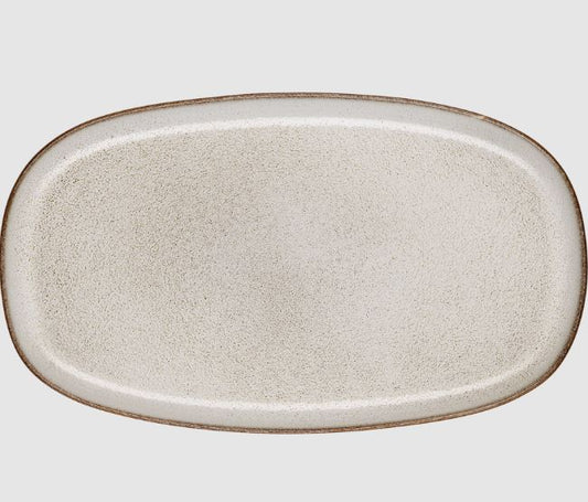 Kum Rengi Oval Servis Tabağı 31x18 cm