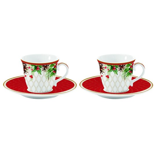 Christmas Berries 2'Li Türk Kahve Fincanı