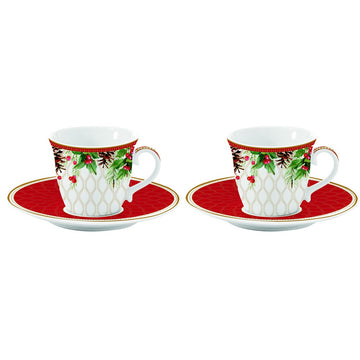 Christmas Berries 2'Li Türk Kahve Fincanı