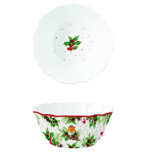 Christmas Berries Yuvarlak Çukur Servis