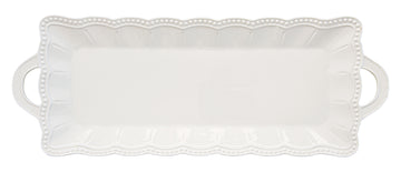 Elite White Saplı Servis Tabağı