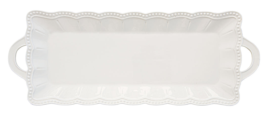 Elite White Saplı Servis Tabağı