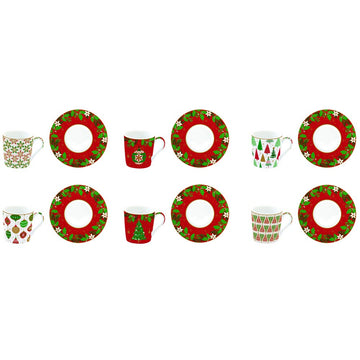 Jingle Bells 6'Lı Türk Kahve Fincanı Seti